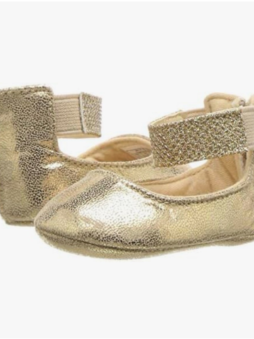 Nine West Baby Girl Faye 2 Ballet Mary Jane Shoes Gold Shimmer Baby Dress shoes